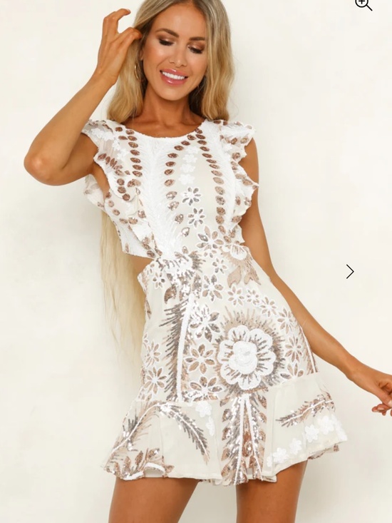 Angel biba rose gold and white sequin mini dress - Picture 8 of 8